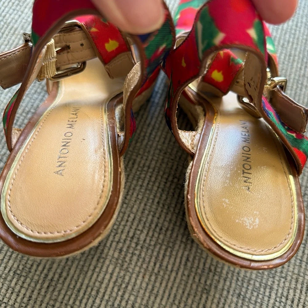 Antonio Melani Colorful Floral Summer Boho Feminine Women's Sandals